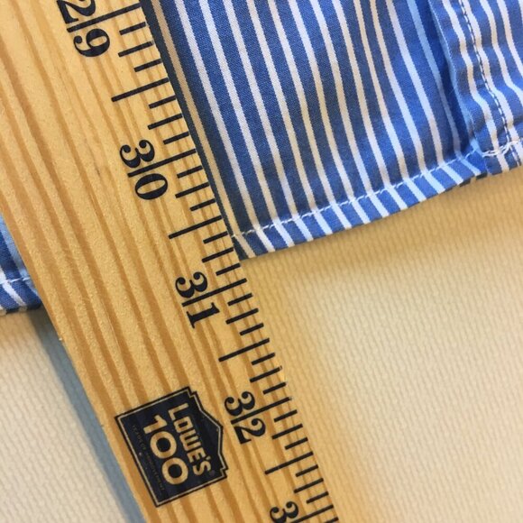 American Eagle Button Up Shirt Mens Large Blue White Stripe Vintage Fit - Picture 10 of 13